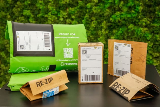dm, Intersport, Tchibo, Thalia und Interspar Weinwelt testen Mehrweg-Verpackungen - So sehen die wiederverwendbaren Verpackungen aus.- Quelle: Österreichischen Post AG